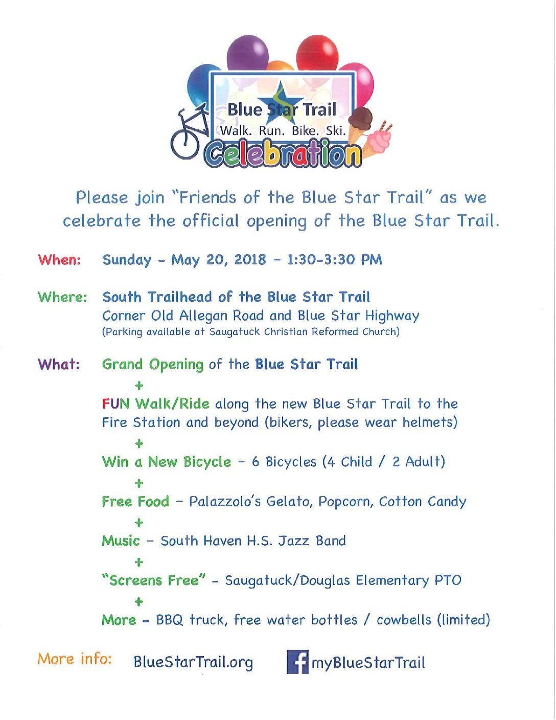 Friends of the Blue Star Trail Celebration - The City of the Village of ...